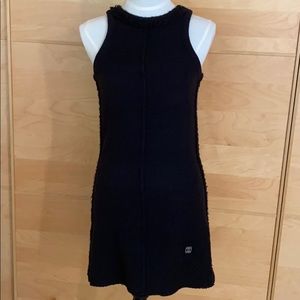 CHANEL sleeveless DRESS w/CC logo XS/4 US-36 Franc